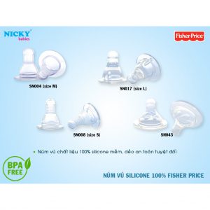 Núm vú silicone cổ rộng SN043