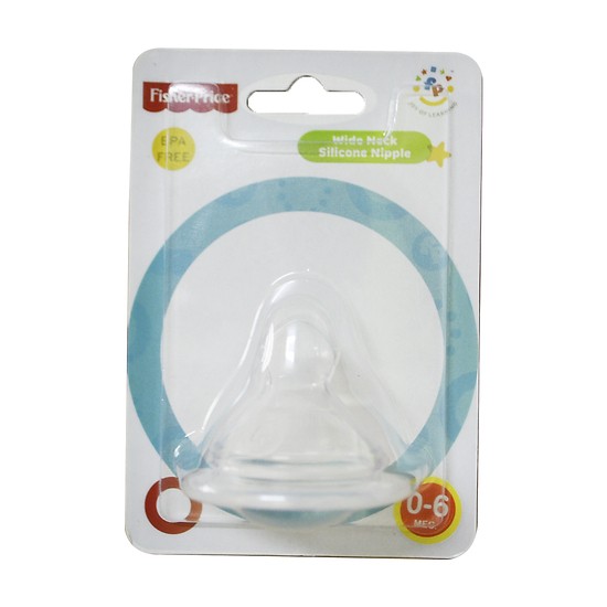 Núm vú silicone cổ rộng Fisher Price